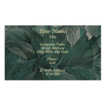 Follaje verde plantillas de tarjetas de visita
