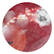 Fondo abstracto del deporte del fútbol plato para fiesta