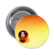 Fondo amarillo de 8 bolas pin