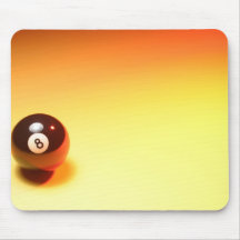Fondo amarillo de 8 bolas tapete de ratón