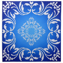 Fondo azul claro blanco del modelo el | del damasc servilletas