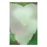 Fondo borroso hoja verde; Ningún saludo Papelería Personalizada