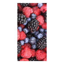 Fondo de la fruta del bosque tarjeta personal