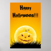 Fondo de la noche de Halloween Poster