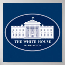 Fondo de la rueda de prensa de la Casa Blanca Posters