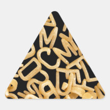 fondo de las pastas del alfabeto pegatina triangulo