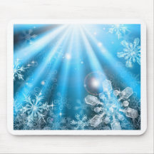 Fondo de los copos de nieve del navidad alfombrillas de ratones