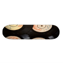 Fondo de los discos de vinilo monopatín