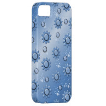 fondo degradado con flores en azul iPhone 5 Case-Mate funda