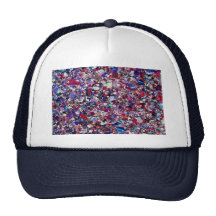 Fondo del confeti gorras de camionero