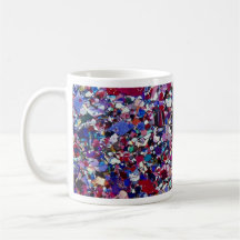Fondo del confeti tazas de café