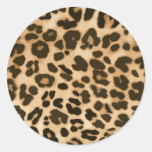 Fondo del estampado leopardo pegatina redonda