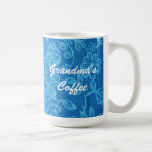 Fondo floral azul tazas