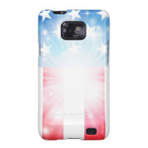 Fondo patriótico de la bandera americana samsung galaxy s2 funda