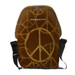 Fondo texturizado Brown personalizado signo de la  Bolsas De Mensajería