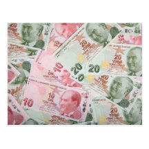 Fondo turco del dinero postales