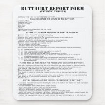 Forma de informe de Butthurt del Internet Mousepad