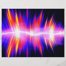 Forma de onda audio abstracta de Mullticolored Tarjetas Informativas