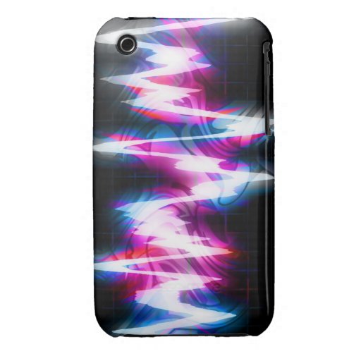 Forma de onda enrrollada del audio del gráfico EQ iPhone 3 Case-Mate Fundas