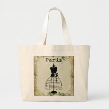 Forma del vestido de la moda de París del vintage Bolsas De Mano