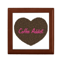 Forma Giftbox del corazón de los granos de café Cajas De Recuerdo