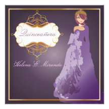 Forma Quinceañera/ciruelo Invitacion Personal