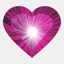 Forma rosada del corazón del pegatina del corazón