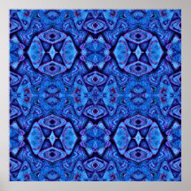 Formas abstractas azules posters
