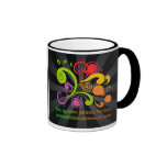 Formas coloridas, fruta del alcohol tazas