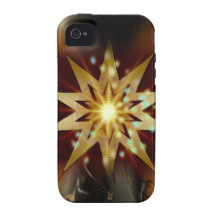 Formas de la estrella del oro con un fondo sucio iPhone 4 carcasas