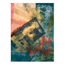 formas orgánicas abstractas postal