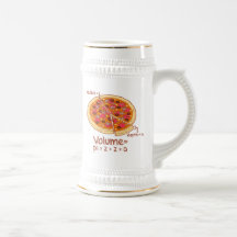 Fórmula matemática = Pi*z*z*a del volumen de la pi Tazas