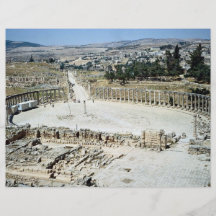 Foro oval del templo de Zeus, ciudad romana de Jer Tarjeta Publicitaria