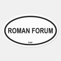 FORO ROMANO CALCOMANÍA ÓVAL PERSONALIZADAS
