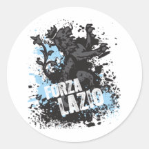 Forza Lazio Etiqueta Redonda