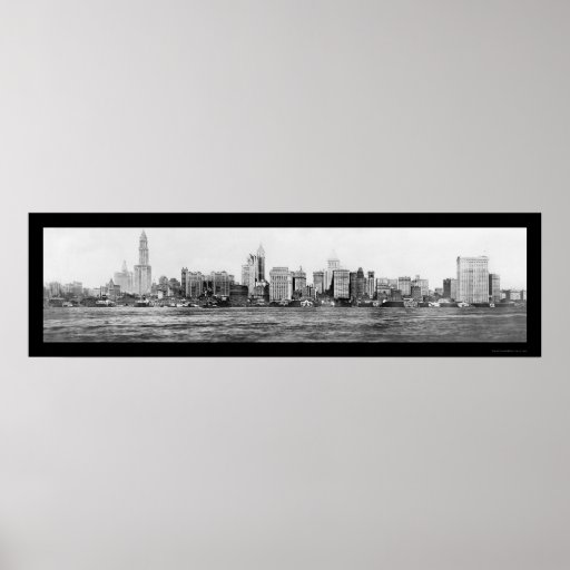 Foto 1911 del horizonte de New York City Posters