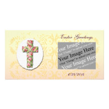Foto adaptable cruzada floral C de los saludos de  Tarjetas Personales Con Fotos