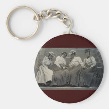 Foto afroamericana antigua de las mujeres llavero