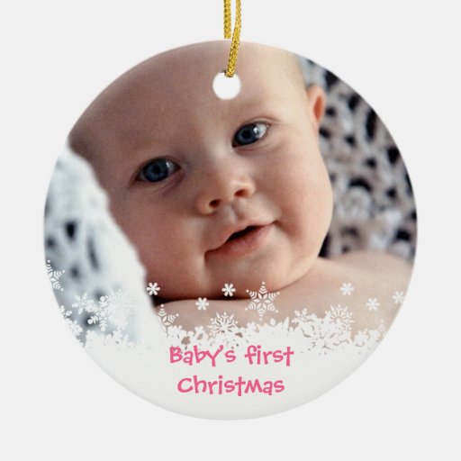 Foto blanca del personalizado del niño del pan de  ornaments para arbol de navidad