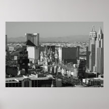 Foto blanco y negro de Las Vegas Posters