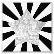 Foto blanco y negro del marco de Starburst