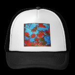 Foto cuadrada - hojas de otoño rojas gorras