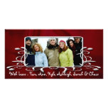 Foto de familia del día de fiesta del marco de la  tarjetas fotográficas personalizadas