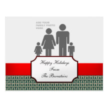 Foto de familia del papel de regalo del PERSONALIZ Tarjeta Postal