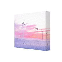 "FOTO DE LA ACUARELA DE WINDFARM DE LA PUESTA DEL  LONA ESTIRADA GALERÍAS