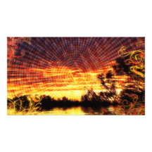 Foto del arte de la fantasía de la puesta del sol 