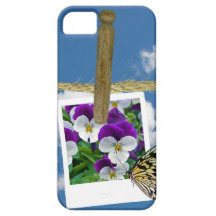 Foto del pensamiento con la mariposa iPhone 5 Case-Mate protectores