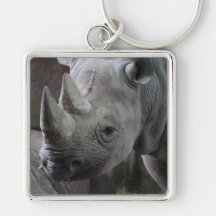 Foto del rinoceronte negro llaveros personalizados