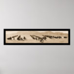 Foto enorme 1916 de El Paso TX de la artillería Poster