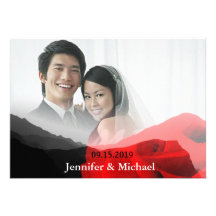 Foto eterna del boda del rosa rojo de las montañas comunicado personalizado